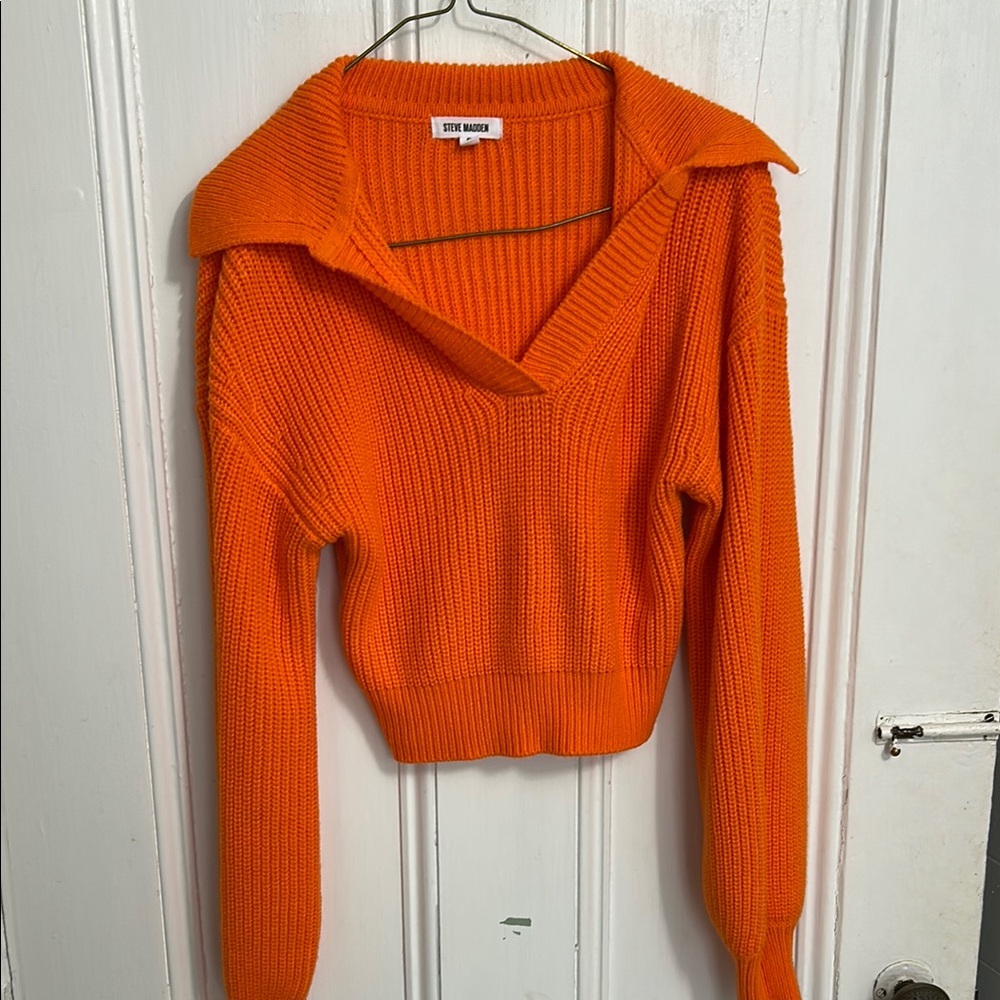 Orange Women's Steve Madden Crop Sweater